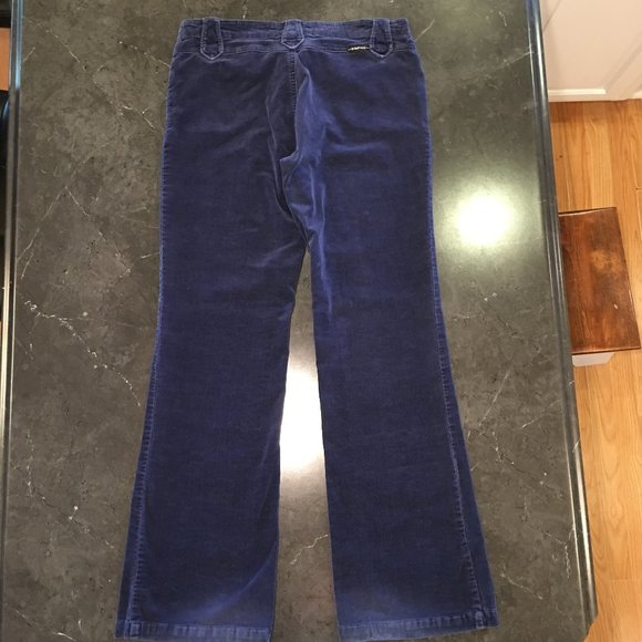 Vintage 90s Rampage Navy Velvet Low Rise Bootcut Jeans, Size 9 - Picture 2 of 16